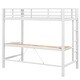 preview thumbnail 28 of 64, Metal Gaming Loft Bed Frame with LED Light USB Charge Station