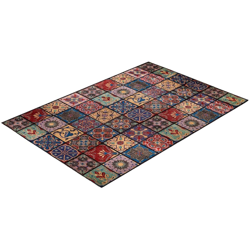Overton Handknotted Wool Vintage Inspired Contemporary Eclectic Brown Area Rug - 17' 7" x 12' 3"