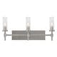 preview thumbnail 9 of 11, AFX HNTV2411MB Huntington 3 Light 24" Wide Vanity Light with Ribbed