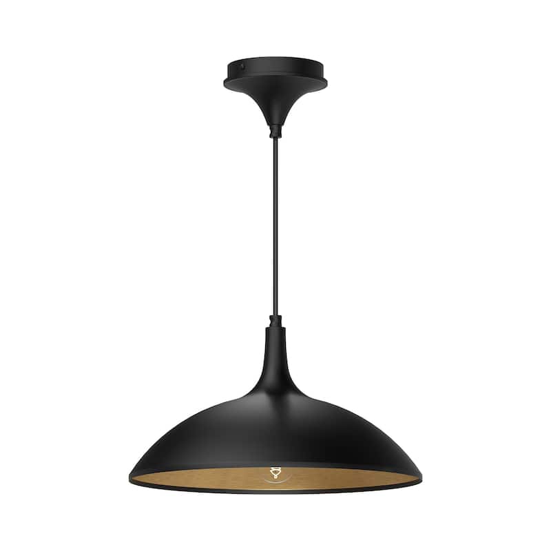 Alora Lighting PD627914 Abel 14" Wide Pendant with Aluminum Shade - Matte Black