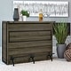 preview thumbnail 2 of 4, Joe Aged Oak 5-shelf Composite Wood Home Bar Wine Cabinet