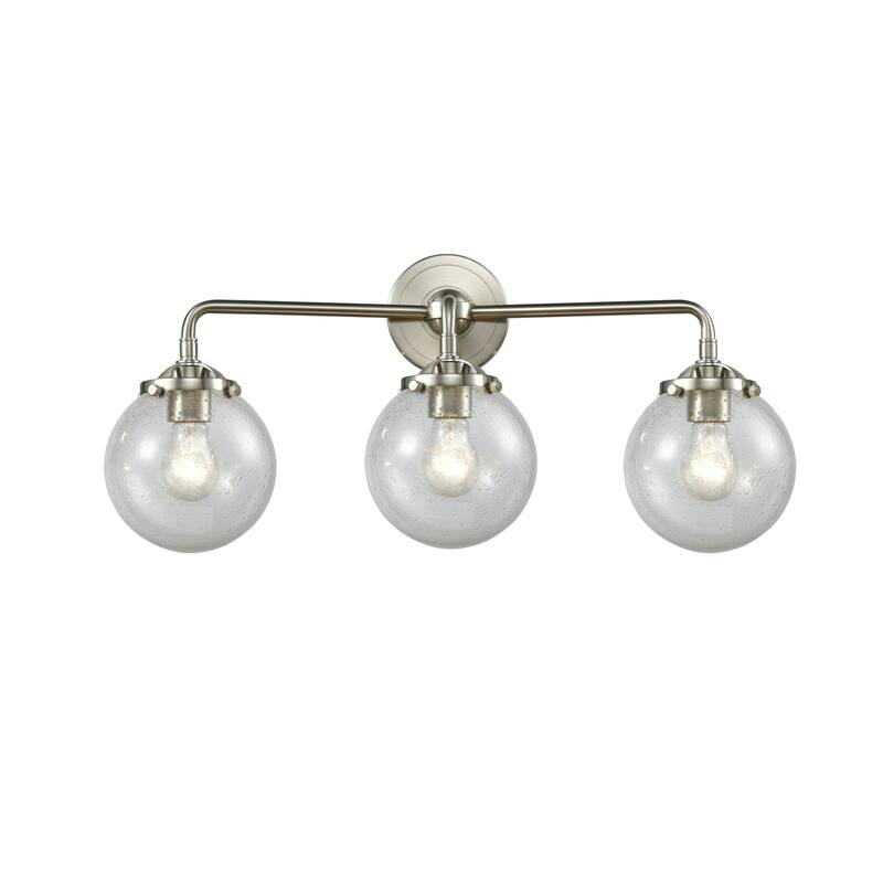 Innovations Lighting Beacon 3 Light 24" Wide Bathroom Vanity Light - Brushed Satin Nickel / Seedy