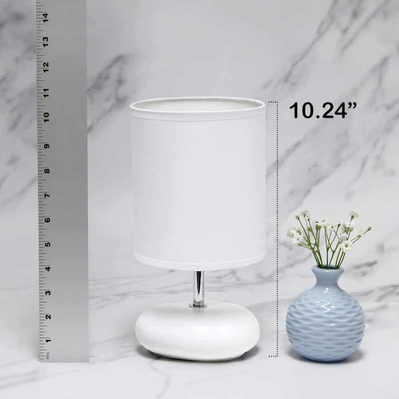 Creekwood Home 10.24" Traditional Mini Round Rock Table Lamp - 10.24