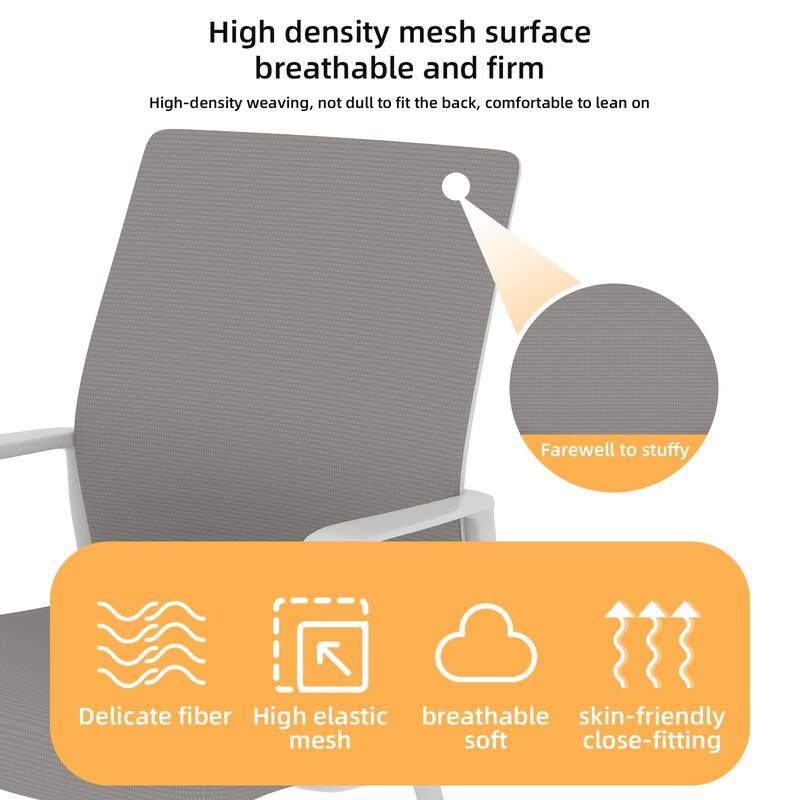 Roomfitters Minimalist Modern Office Chair - Metal Frame, Soft & Comfortable, Home & Office Use