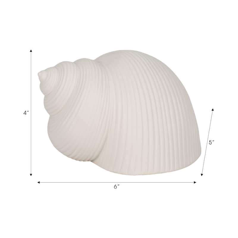 Sagebrook Home Stoneware White Seashell Decor