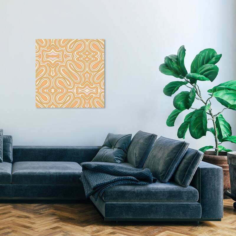 Wynwood Studio Canvas Abstract Future is Retro Abstract Pink and Light Pink Modern & Contemporary Wall Art Canvas Print