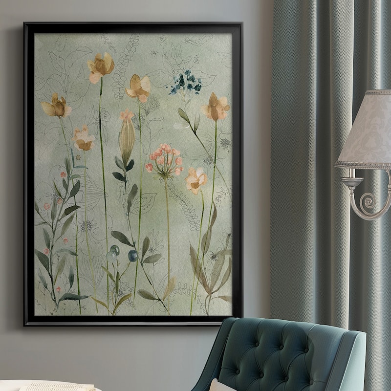 Botanical Sketchbook Premium Framed Print - Ready to Hang