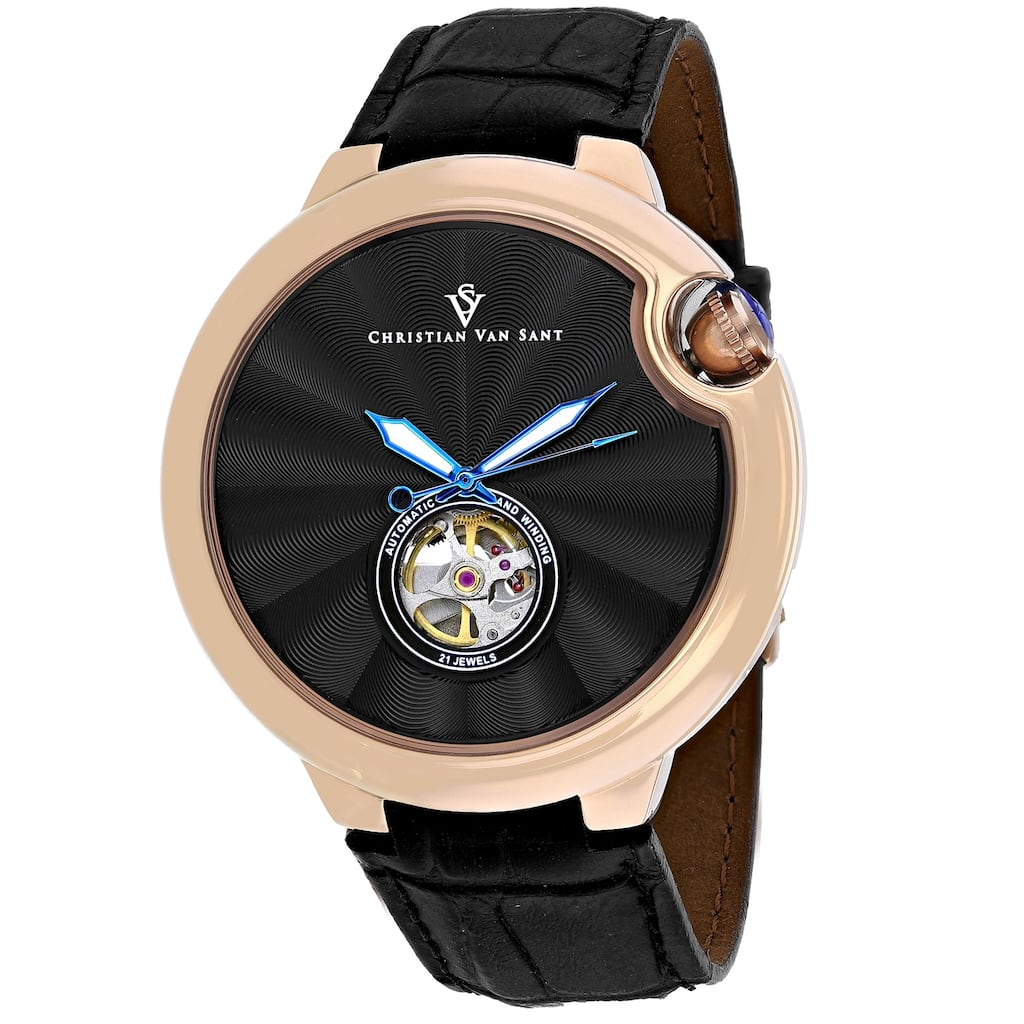 Christian Van Sant Men's Cyclone Automatic Black Dial Watch - CV0147 - 6 (36)