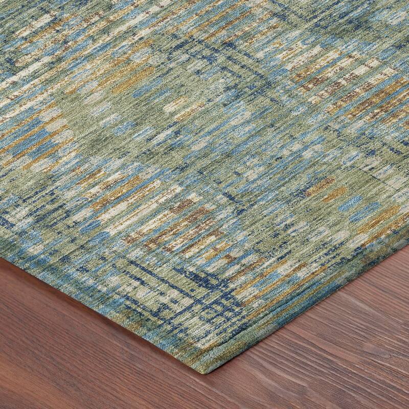 Machine Washable Indoor/ Outdoor Modern Ignacio Chantille Rug