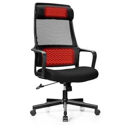 Costway Adjustable Mesh Office Task Chair Heating Lumbar Support - See Details