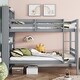preview thumbnail 12 of 12, Twin Over Twin Bunk Bed with Bookcase Headboard