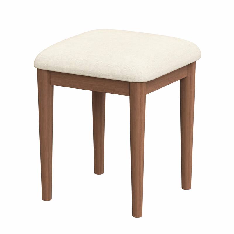 39" Retro Bohemian Style Vanity Desk with Mirror & LED Lights, Flip-Top Dressing Table with 3 Drawers, 10 Compartments