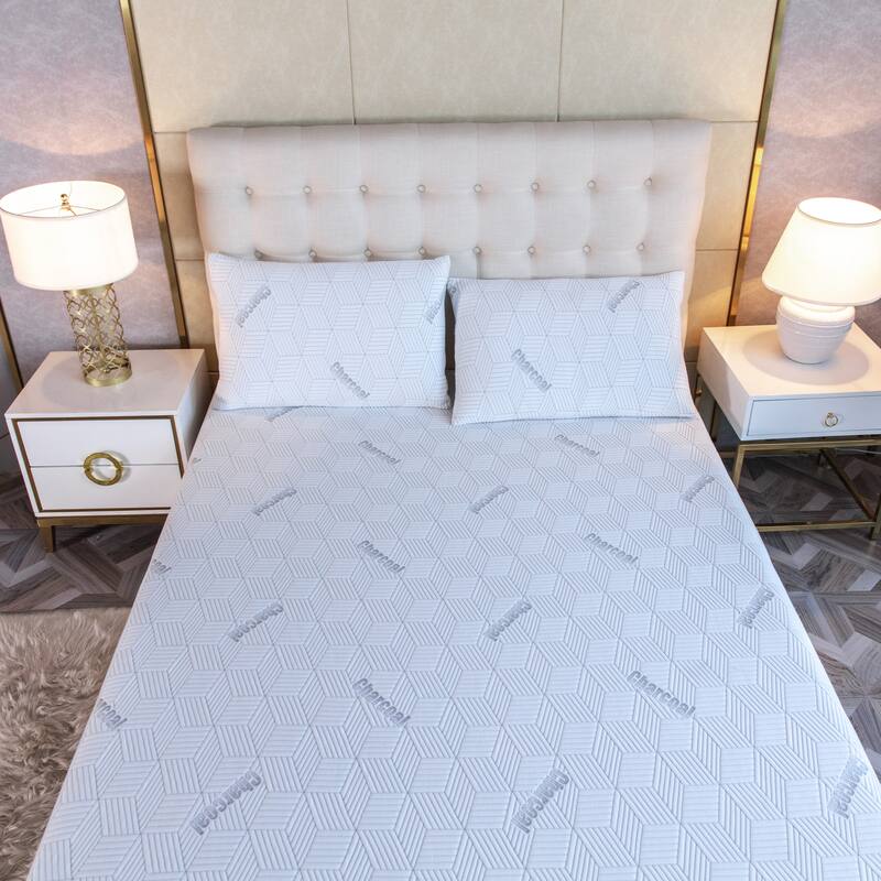 Bibb Home Charcoal Infused Waterproof Mattress Pad