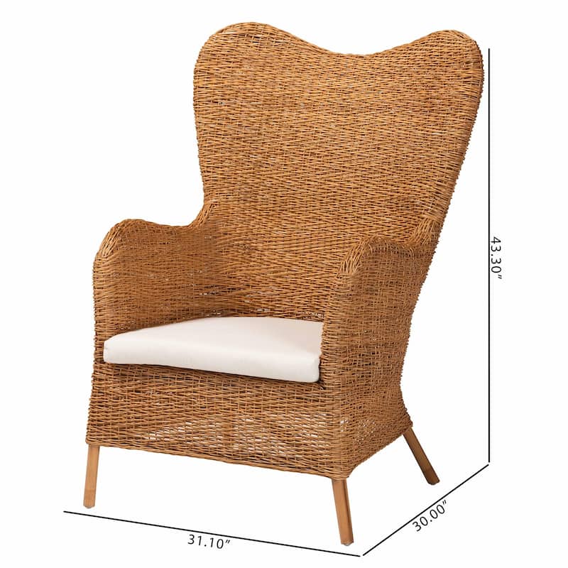 Terra Bohemian Light Honey Rattan Arm Chair