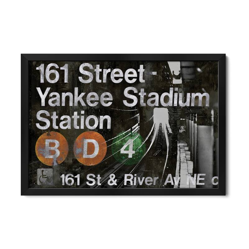 NYC Subway Station II Premium Framed Poster by Luke Wilson - Black - 24x16x1