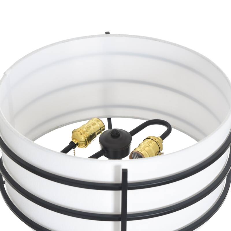 StyleCraft Royce Floor Lamp - Zammel - White Shade