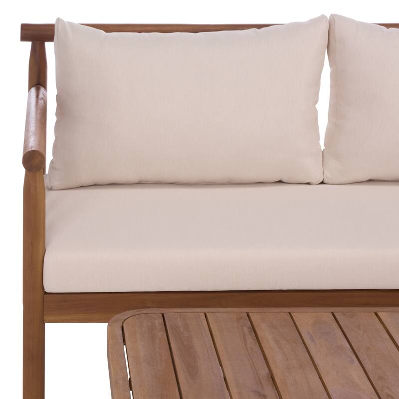 SAFAVIEH Outdoor Living Cardori Bench and Table - 54"W x 27"D x 29"H