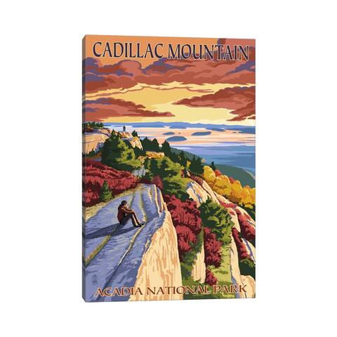 iCanvas "Acadia National Park (Cadillac Mountain)" by Lantern Press Canvas Print
