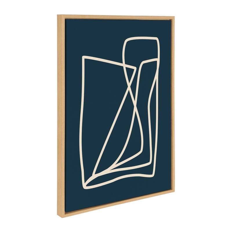 Kate and Laurel Sylvie Abstract Framed Canvas by Apricot and Birch