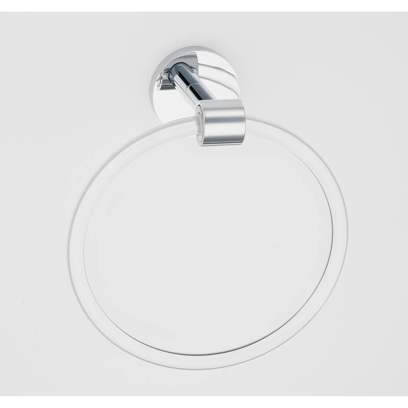 Alno Contemporary Acrylic 6 Inch Diameter Towel Ring - Polished Chrome