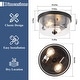 preview thumbnail 38 of 49, 2-Light Black Farmhouse Flush Mount Ceiling Light-2 Pack