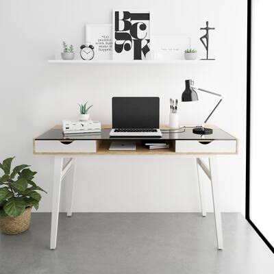 Techni Mobili Compact Computer Desk with Multiple Storage