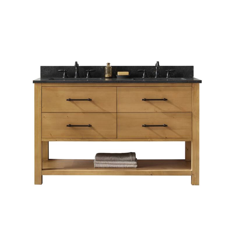Sudio Design Bathroom Vanity Windwood Collection. - 54" Double Sink - Tan