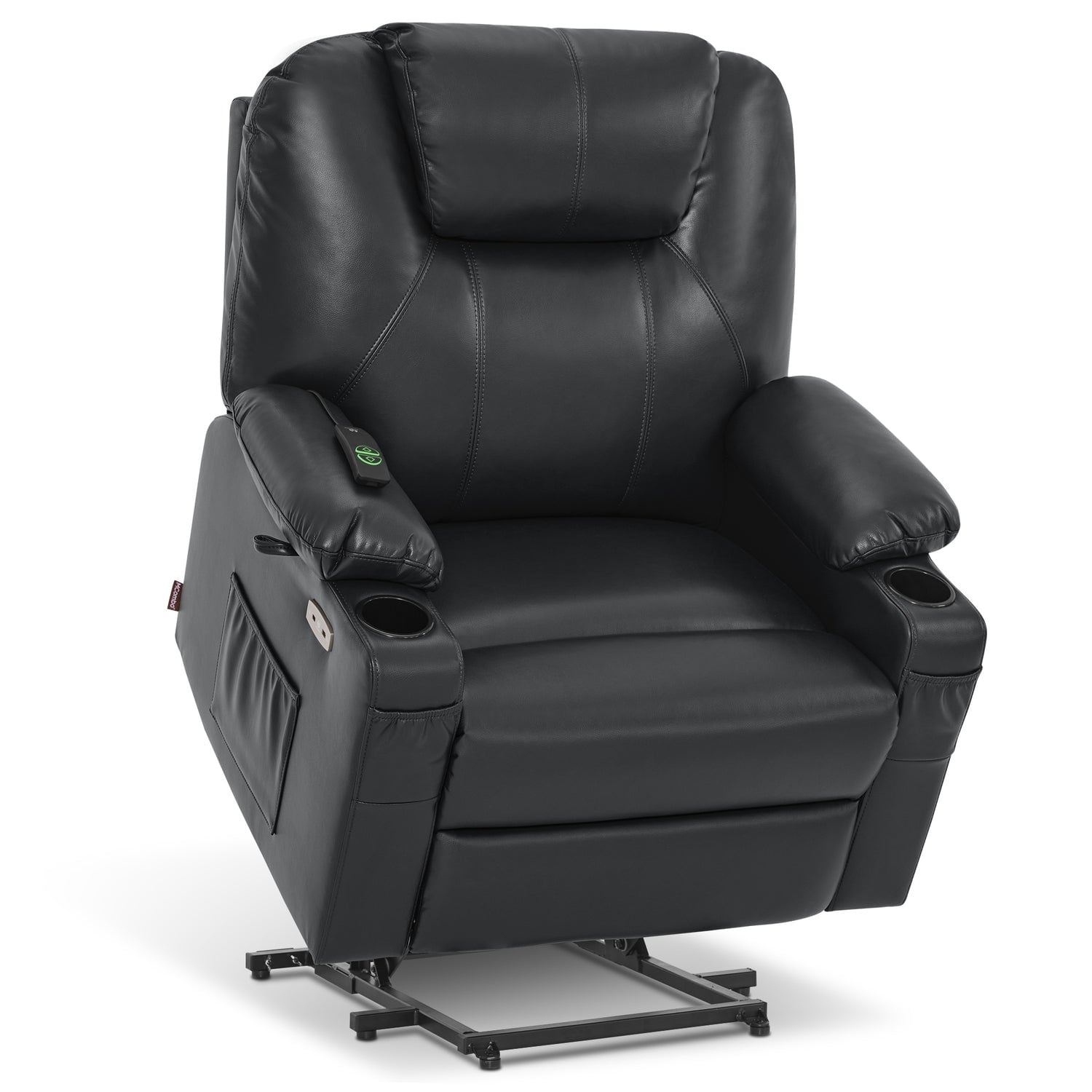 MCombo Medium-Wide Power Lift Recliner Chair Sofa with Massage and Heat for Elderly People,