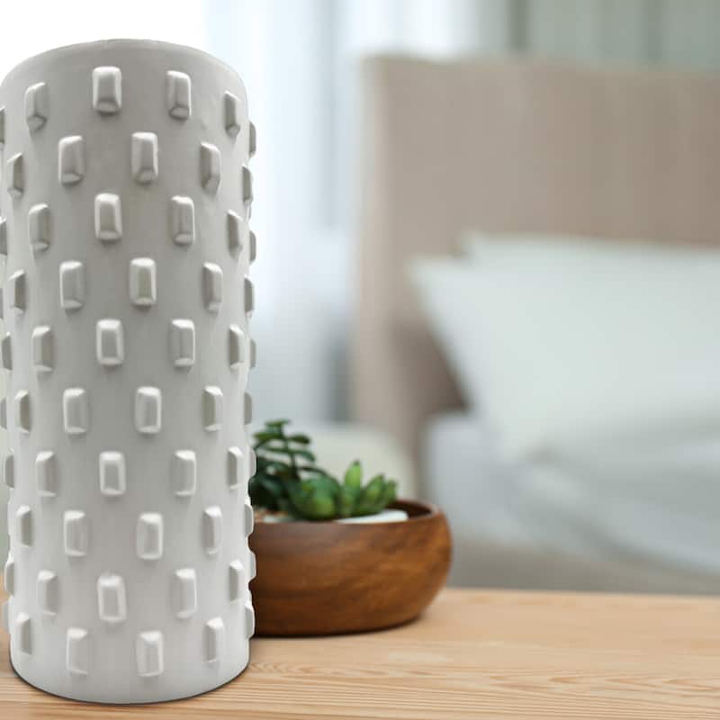 White Ceramic Vase for Flowers