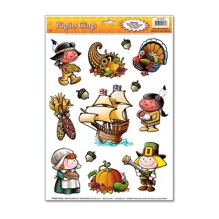Shop Club Pack Of 156 Pilgrim Fall Harvest Window Cling