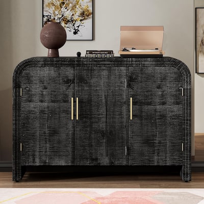 Vintage Chic Wooden Sideboard with Foot Pads