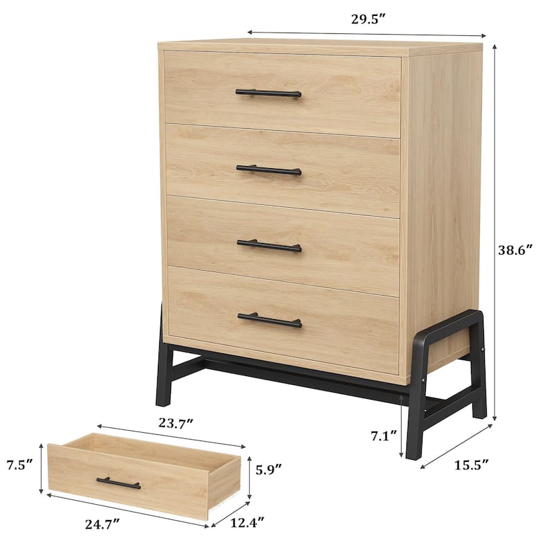 4/6/7 Drawer Dresser for Bedroom, Freestanding Wooden Storage Chest