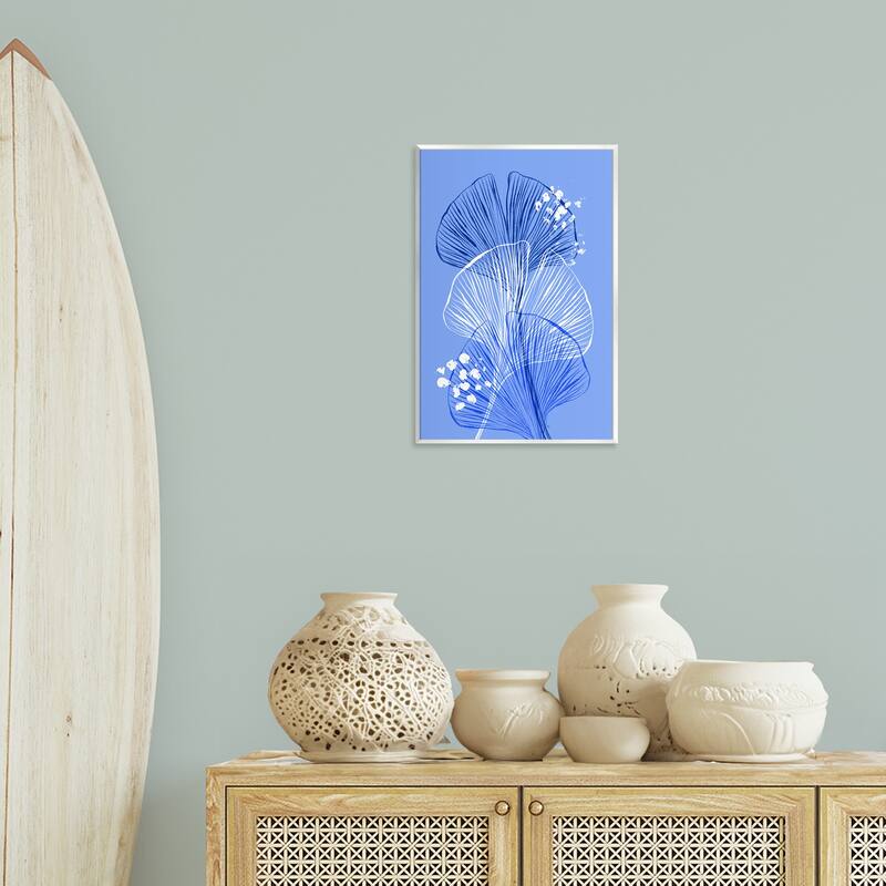 Stupell Layered Blue Gingkoes Wall Plaque Art Design By Martina Pavlova
