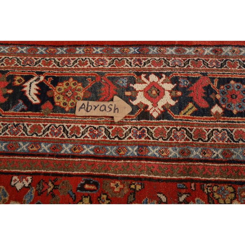 Pre-1900 Antique Sultanabad Large Rug Hand-Knotted Wool Carpet - 10'5"x 13'11"