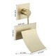 preview thumbnail 36 of 34, Wall Mount Bathroom Faucet Waterfall Brass Modern 2 Hole Bathroom Sink Basin Vanity Faucets with Valve