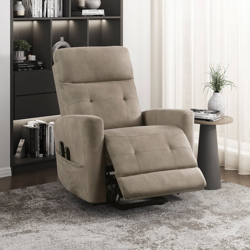 Jeanne Textured Microfiber Power Lift Chair with Massage and Heat