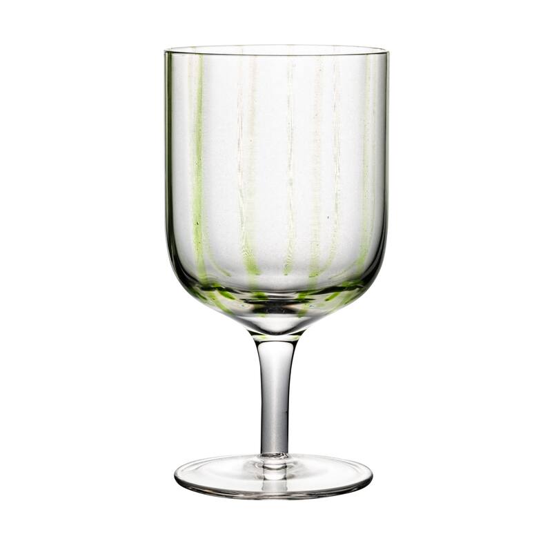 Glass Stemware with 4 Various Stripes Design - 3.0"L x 3.0"W x 5.9"H