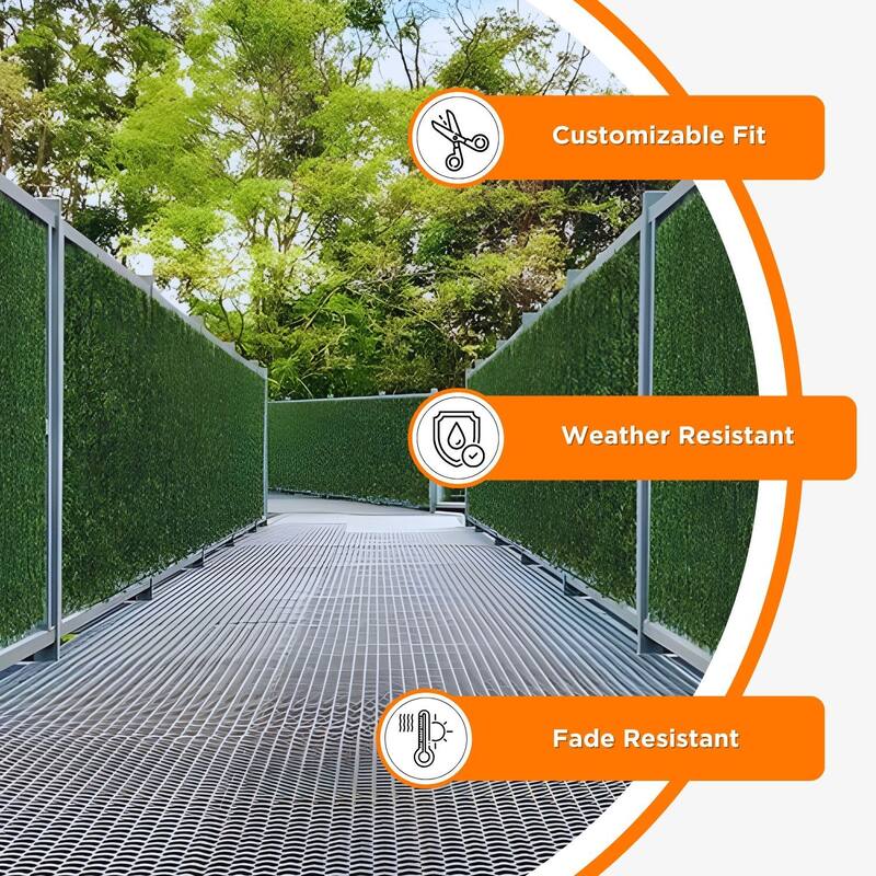 Premium PVC Conifer Hedge Slats for Chain Link Fence 6 ft (82 Pack)