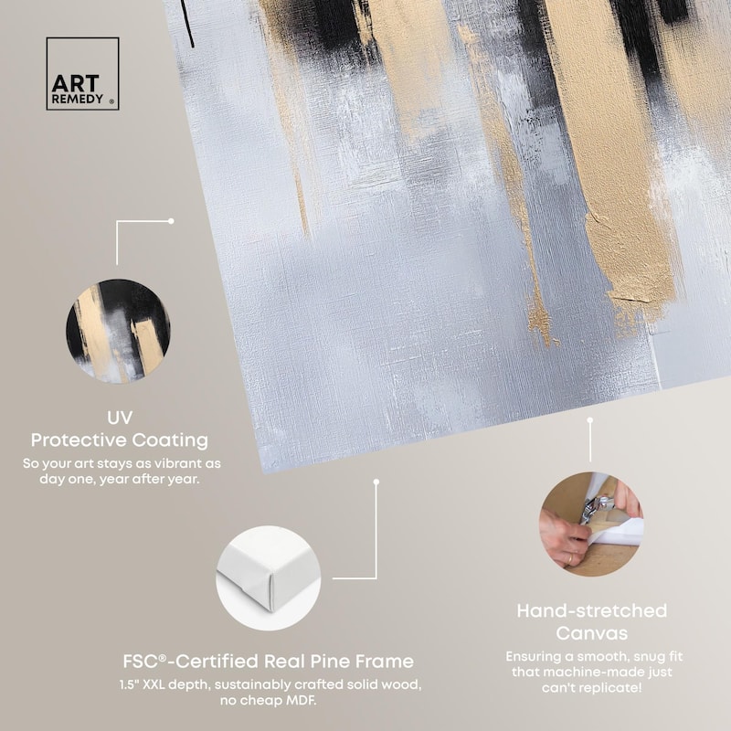 Onyx and Aureolin II Canvas by Art Remedy, Gallery Wrapped