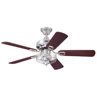 Westinghouse Richboro SE 42 in. Brushed Nickel Brown LED Indoor Ceiling Fan