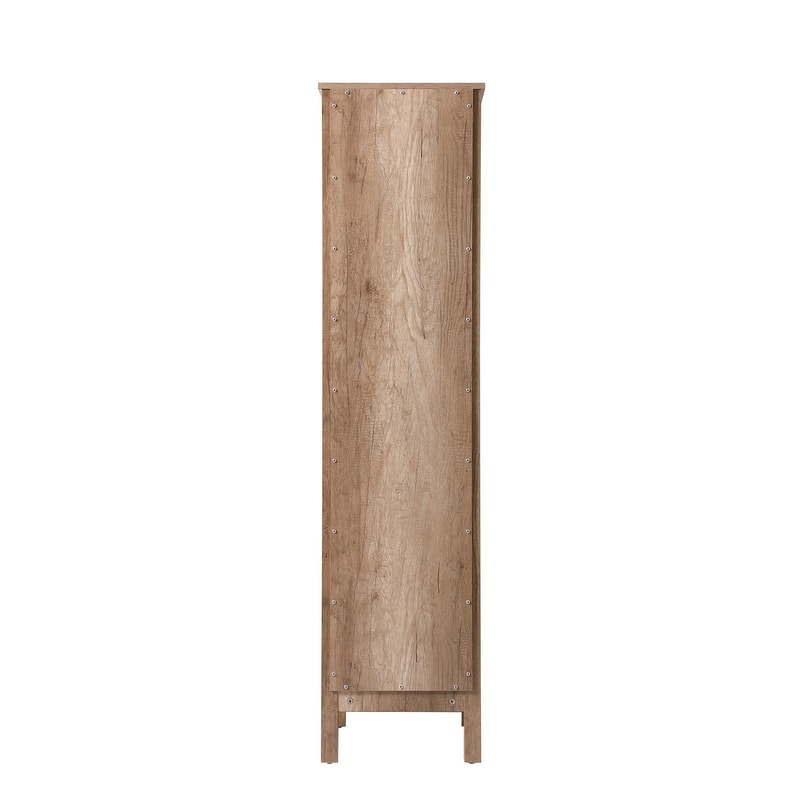 Indigo Home 16 Inch Bathroom Linen Storage Freestanding Cabinet