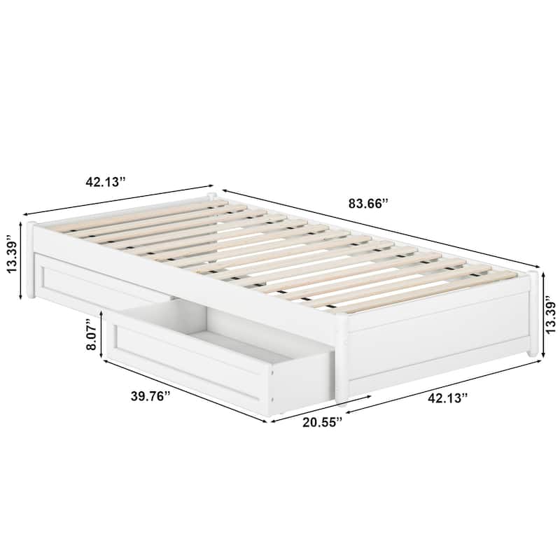 Barcelona Panel Platform Bed with Storage Drawers