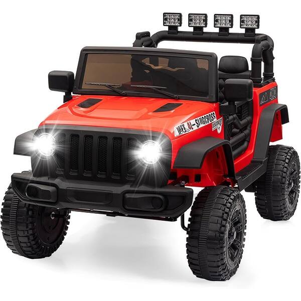 slide 2 of 28, 12V Ride On Truck Car, Electric Car for Kids with Remote Control Red