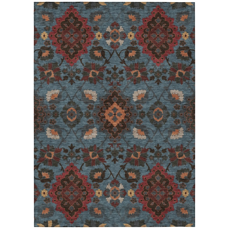 HomeRoots Oriental Traditional Rectangle Outdoor Rug