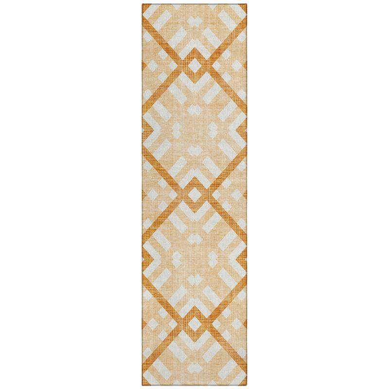 Machine Washable Indoor/ Outdoor Chantille Trellis Modern Rug