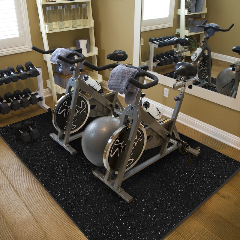 Puzzle Exercise Mat High Density Interlocking Gym Tiles (Grey Dots)