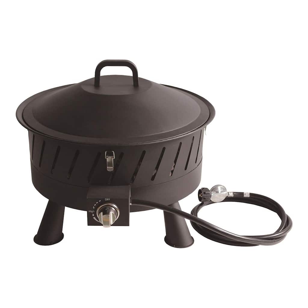Living Accents Steel Round Propane Fire Pit 22" W