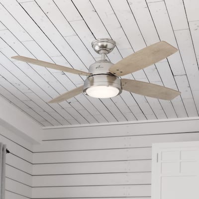 Hunter 52" Wingate Ceiling Fan with LED Light Kit and Handheld Remote - Transitional, Coastal