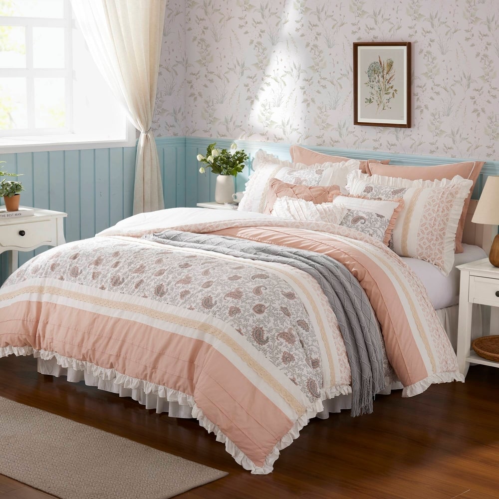 Madison Park Vanessa 9 Piece Cotton Percale Comforter Set