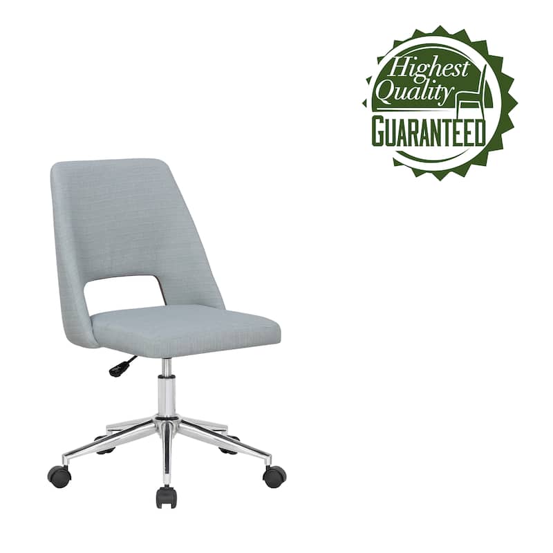 Porthos Home Kimora Office Chair, Linen Upholstery, Roller Wheels